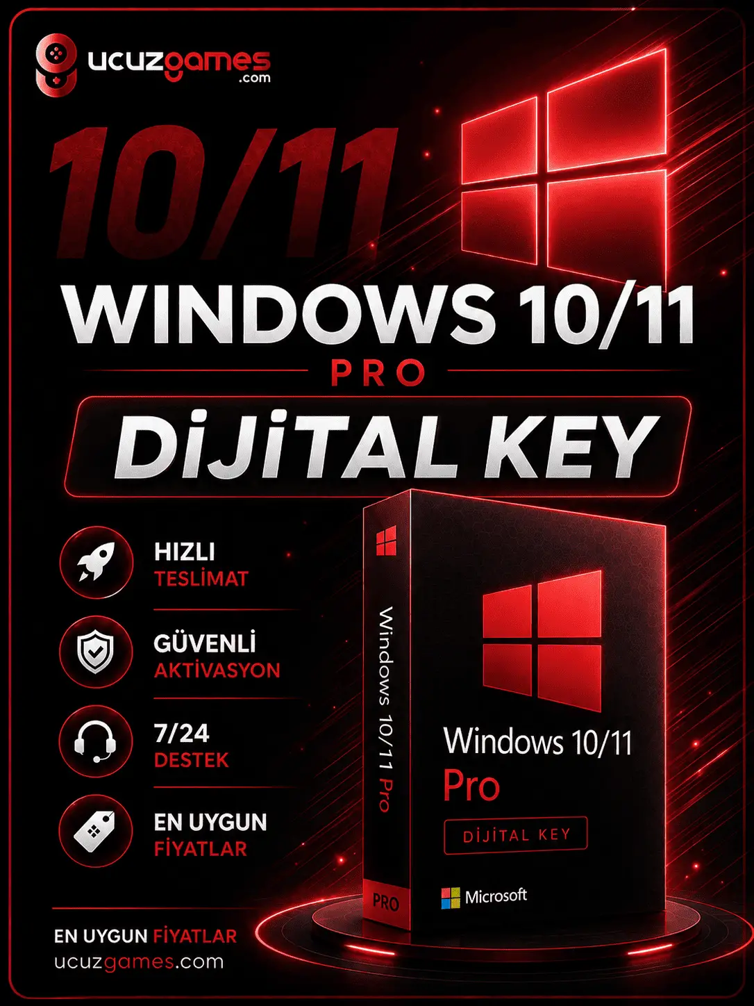 Windows 10-11 Pro Dijital Lisans Key