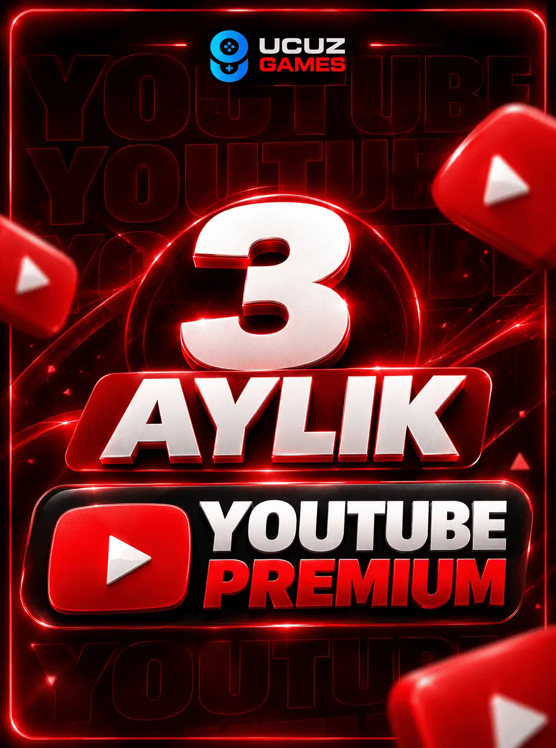 3 Aylık Youtube Premium Dijital Kod