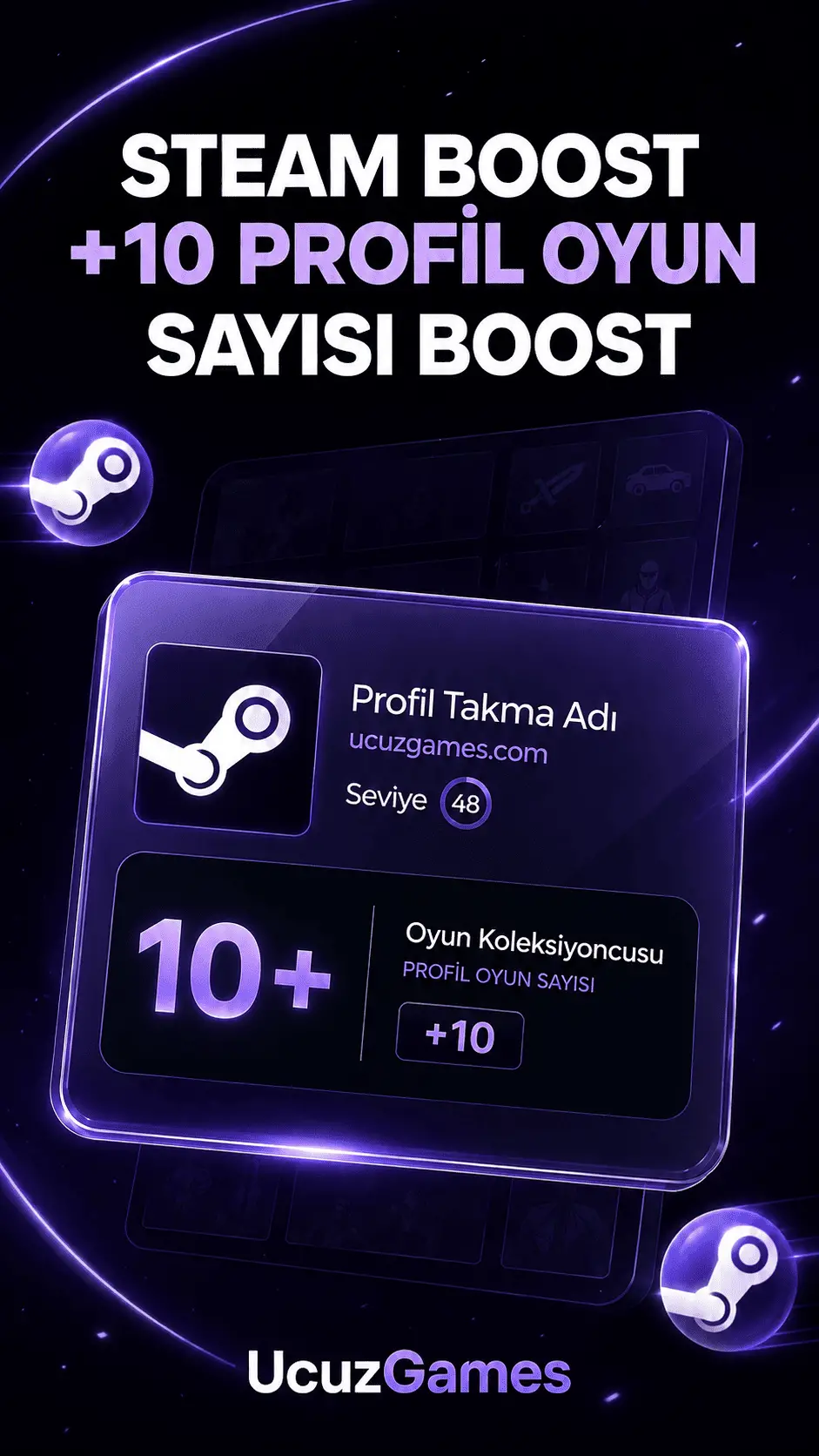 +10 Steam Profil Oyun Sayısı Boost