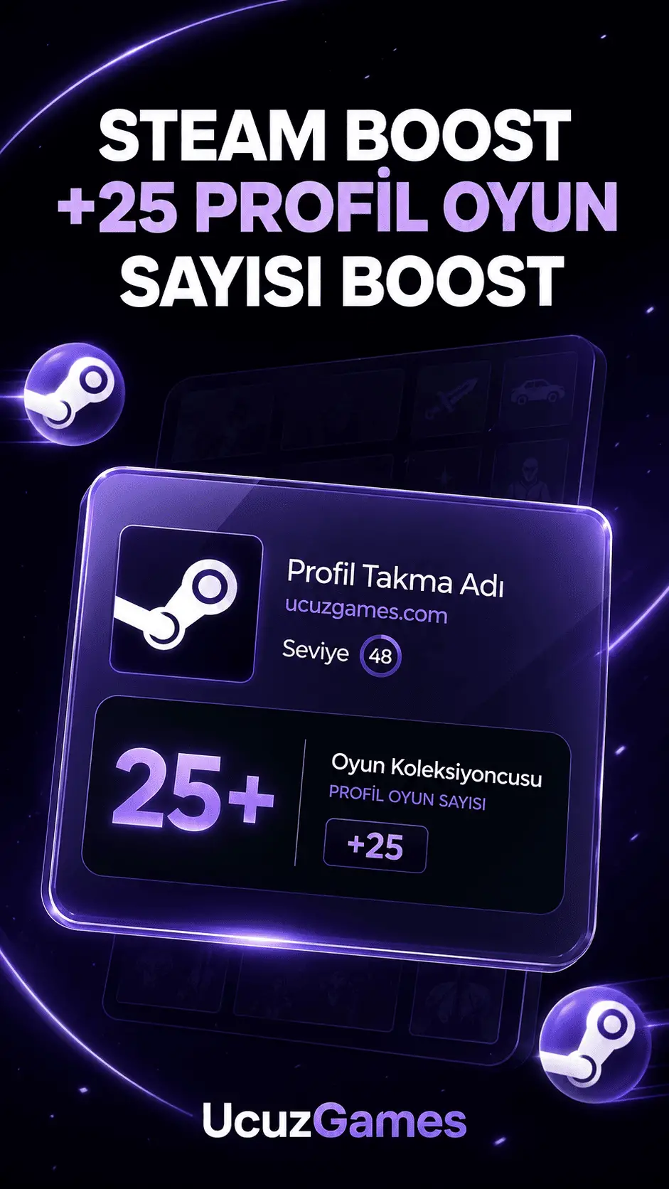 +25 Steam Profil Oyun Sayısı Boost