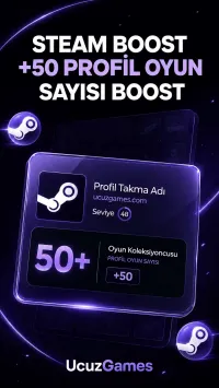 +50 Steam Profil Oyun Sayısı Boost