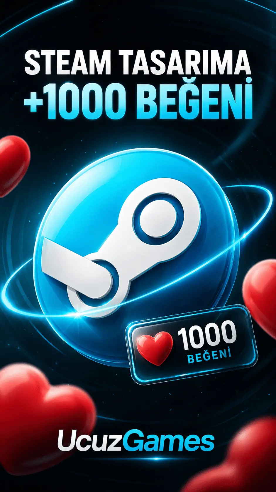 +1000 Steam Tasarım Beğeni Boost